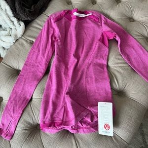 Brand new pink lululemon long sleeve